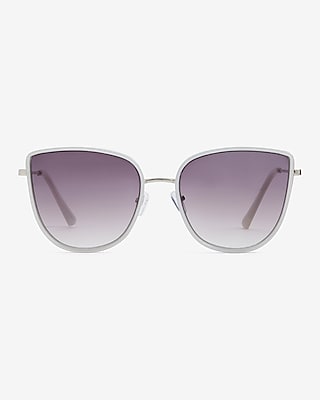 D Frame Sunglasses Women's White