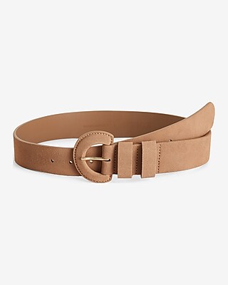 Suede Covered Buckle Belt