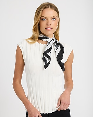 Satin Monochromatic Floral Border Scarf
