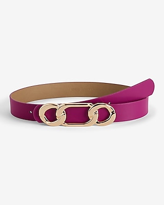 Chain Link Waist Belt Pink Women's S