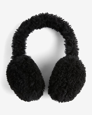 Teddy Ear Muffs Women's Black