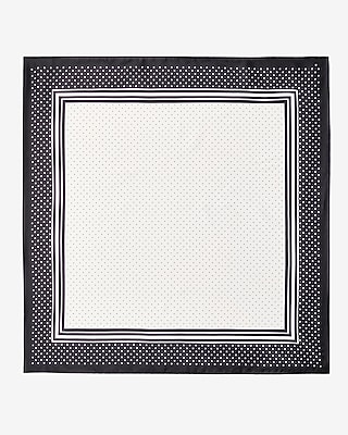 Satin Border Polka-Dot Print Scarf