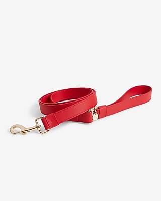 Faux Leather Dog Leash & Bag Set