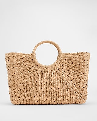 Woven Ring Strap Tote Bag