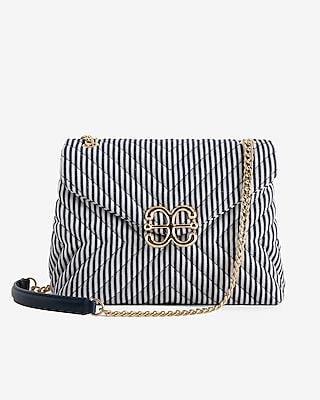 Quilted E Logo Crossbody Bag