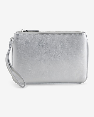 Metallic Silver Wristlet Women's Silver