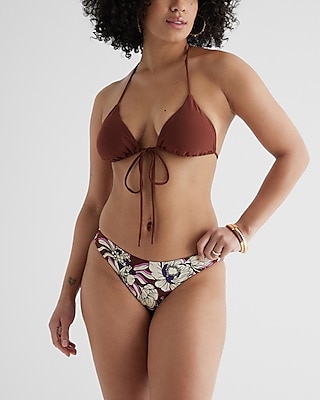 Mid Rise Bodycon Swim Bottom Multi-Color Women's L