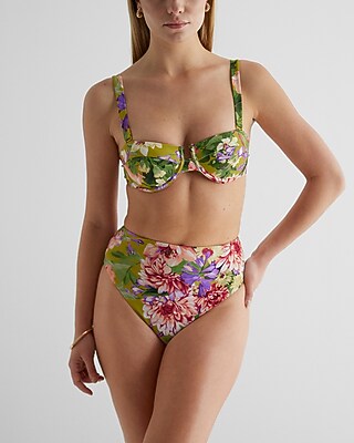 High Waisted Bodycon Swim Bottom Yellow Women's M