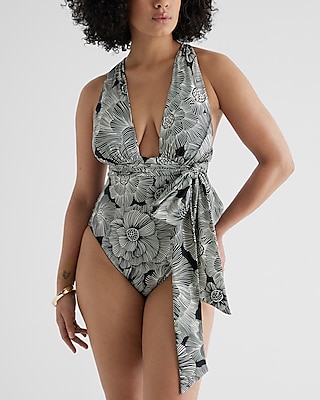 Ruched Convertible Bodycon One-Piece Swimsuit