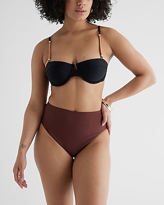 Balconette Bodycon Swim Top Black Women's M