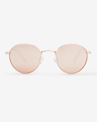 Rose Gold Round Sunglasses