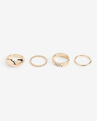 4 Piece Twist Ring Set