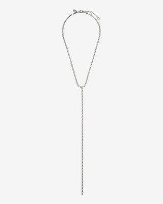 Rhinestone Long Y Necklace
