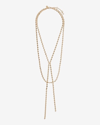 2 Row Linked Chain Y Necklace