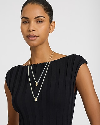Layered Beaded Gold Necklace