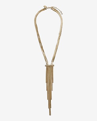 Layered Fringe Y Necklace