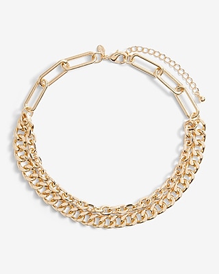 2 Row Mixed Chain Necklace