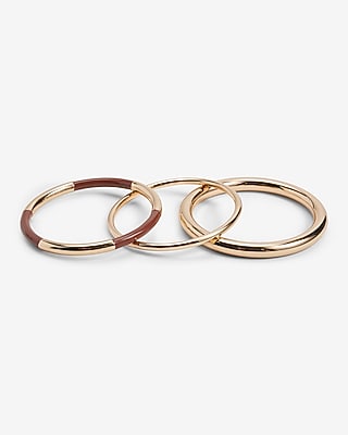 Set Of 3 Round Painted Bangle Bracelets