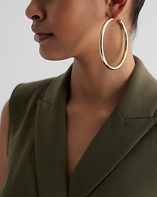 Large Tube Hoop Earrings
