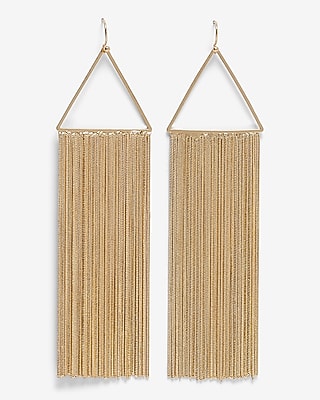Triangle Chain Fringe Drop Earrings