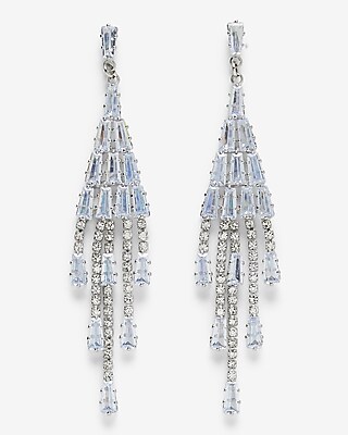 Rhinestone Tiered Drop Earrings