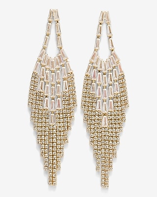 Rhinestone Cup Chain Chandelier Drop Earrings