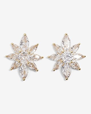 Rhinestone Flower Stud Earrings