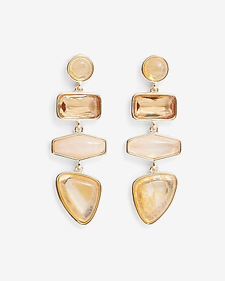 Stone Linear Drop Earrings