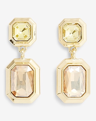 Rhinestone Double Drop Earrings