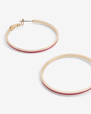 Thin Painted Hoop Earrings