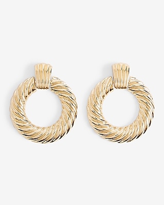 Vintage Wave Doorknocker Earrings