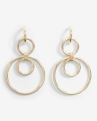 Multi Circle Drop Earrings