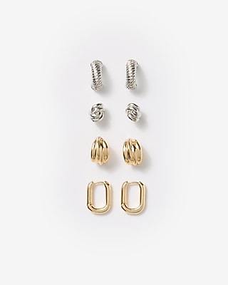 Variety Mixed Metal 4 Pack Earrings