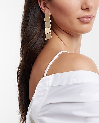 Layered Geometric Drop Earrings