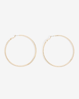 Classic Textured Hoop Earrings