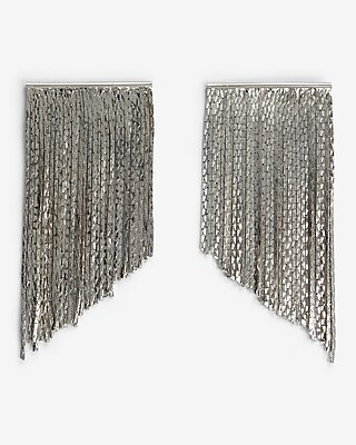 Asymmetric Chain Fringe Earrings