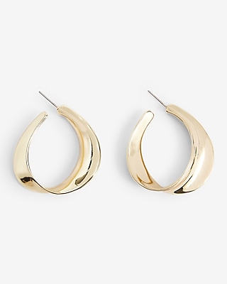 Flat Twist Hoop Earrings