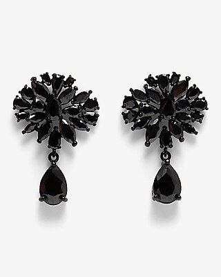 Rhinestone Teardrop Burst Earrings