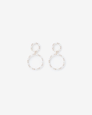 Cubic Zirconia Double Circle Earrings