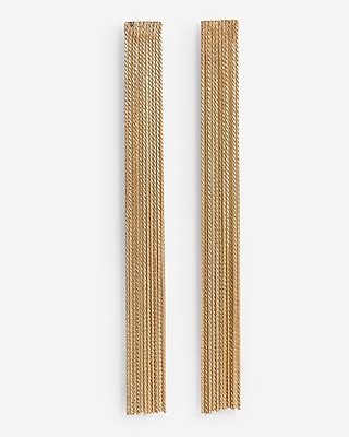 Straight Fringe Drop Earrings