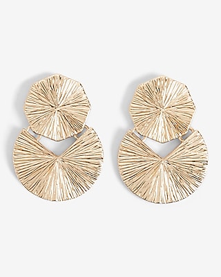 Textured Double Fan Earrings