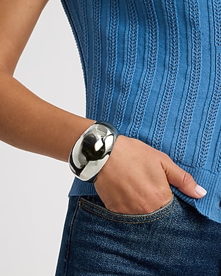 Chunky Silver Cuff Bracelet