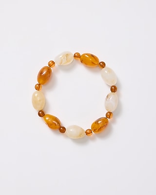 Orange Small Beaded Bracelet