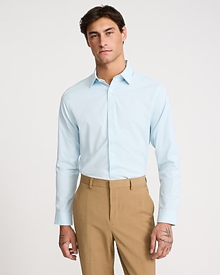 Slim Solid Wrinkle-Resistant Performance Dress Shirt Default Men's L