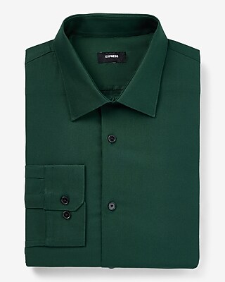 Big & Tall Classic Solid Stretch 1Mx Dress Shirt Green Men's XXL