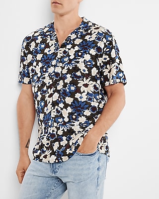 Floral Rayon Short Sleeve Shirt