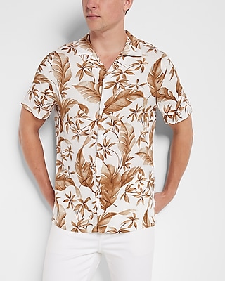 Floral Rayon Short Sleeve Shirt