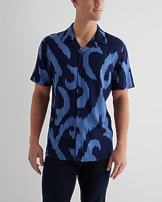 Printed Rayon Short Sleeve Shirt