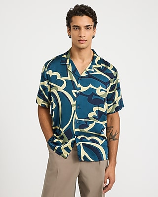 Abstract Geo Short Sleeve Resort Shirt