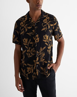 Floral Rayon Short Sleeve Shirt